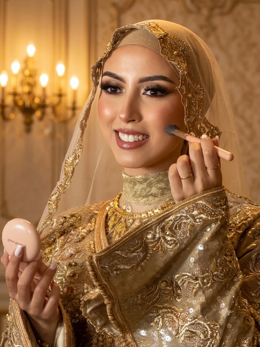 Portrait beauté avec maquillage professionnel